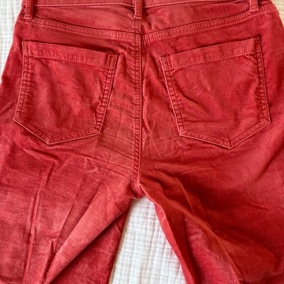 Anne Taylor Loft Velvet Cropped Pants Salmon Colored, size 26/2 - Picture 5 of 5